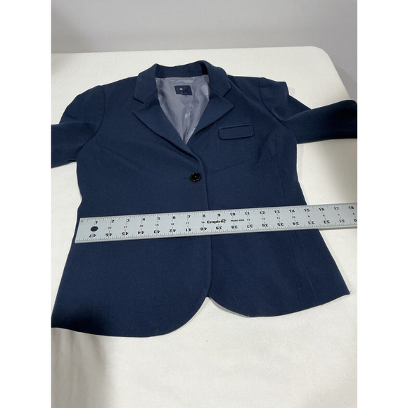 Woman’s Gap Size 0 Blue 2 Button Up Lined Blazer - Picture 9 of 11